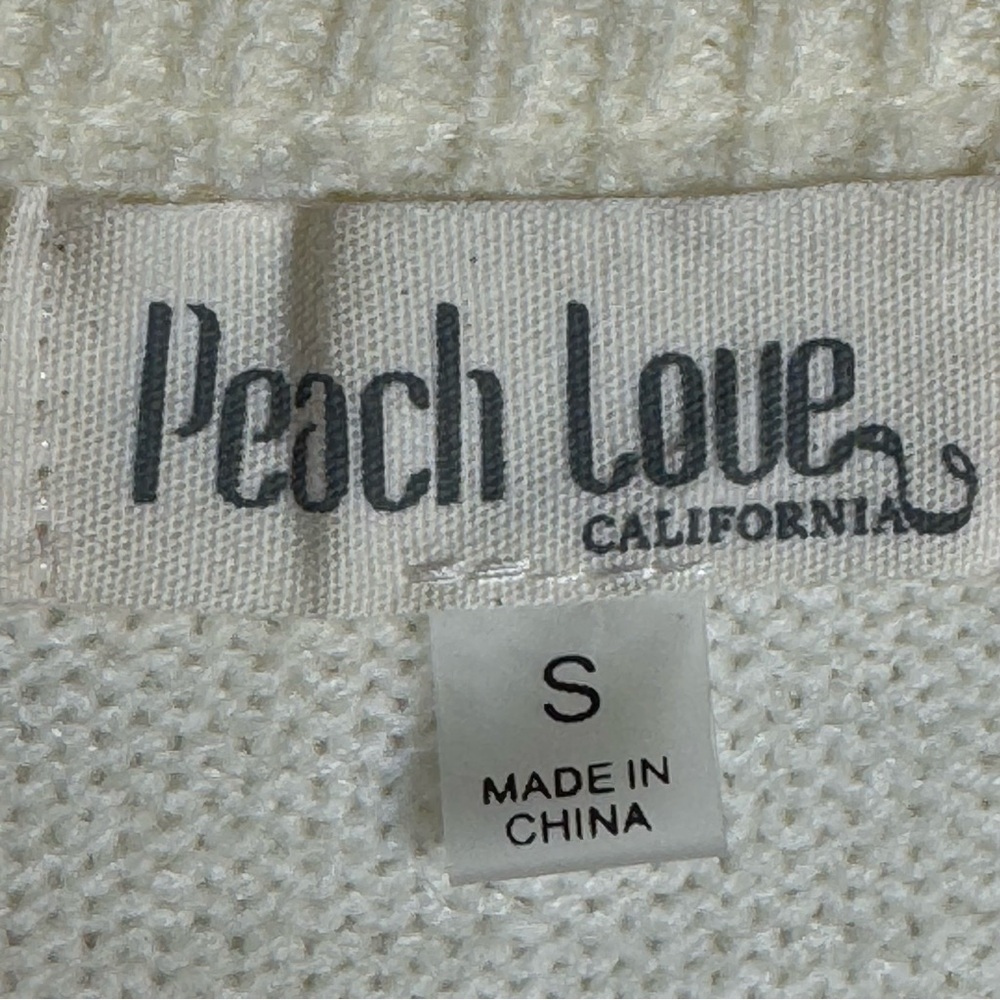 Peach Love Halloween Sweater Sequin Spider Webs Women’s Sz Small - Picture 3 of 4